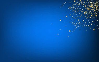 Altın Parlatıcı Kutlama Vektörü Mavi 