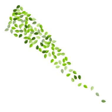 Yeşil Yaprak Hareket Vektörü Konsepti. Taze Yapraklar 