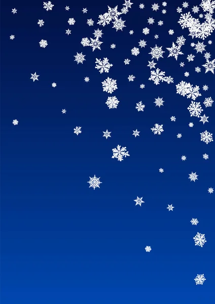 Weiße Schneeflocke Vector Blue Hintergrund. Weihnachten — Stockvektor