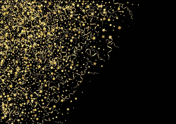 Vecteur anniversaire Gold Streamer Noir — Image vectorielle