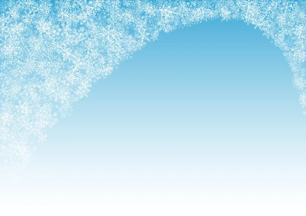 Gray Snowflake Vector Blue Background. Fantasy — Stock Vector