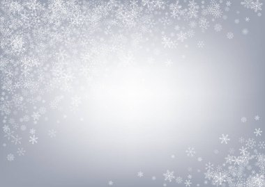 Beyaz Kar Vektörü Gri Arkaplan. Tatil 
