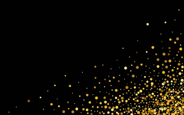 Golden Dot riche fond noir. Happy Shine — Image vectorielle