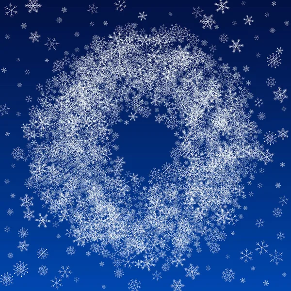 Plata nevada Vector fondo azul. Invierno — Vector de stock