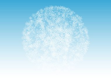 Gümüş Kar Tanesi Vektörü Mavi Arkaplan. Işık 