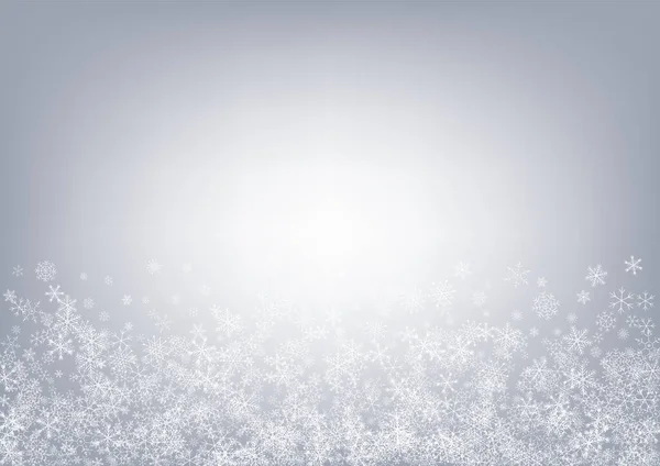Grå snöflinga vektor grå bakgrund. Himlen — Stock vektor