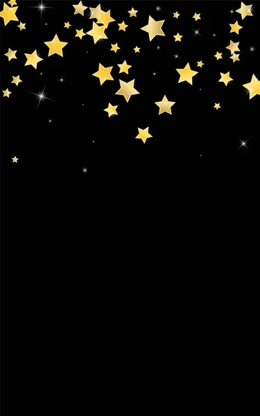 Golden Light Stars Vector Black Background. — стоковий вектор