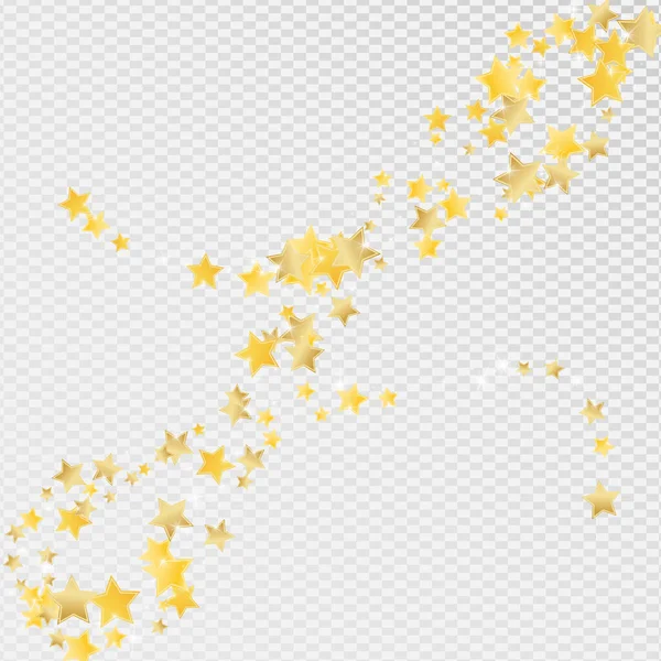 Altın Kutlama Yıldızları Vektörü Şeffaf — Stok Vektör