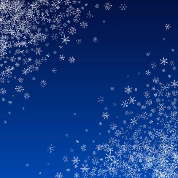 Silver Snow Vector blå bakgrund. Julafton — Stock vektor