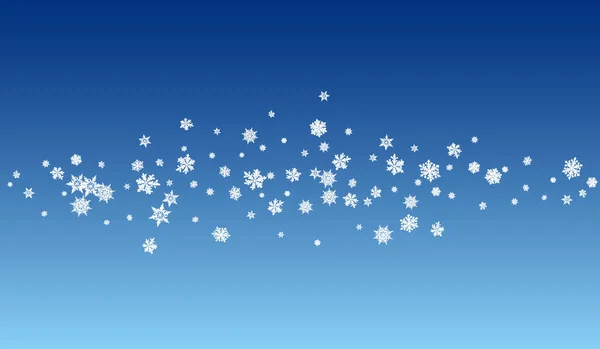 Copo de nieve de plata Vector panorámico azul — Vector de stock