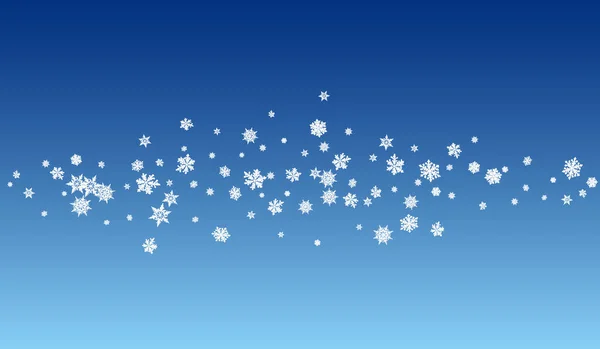 Silver Snowflake Panoramic Vector Blue — Stock Vector