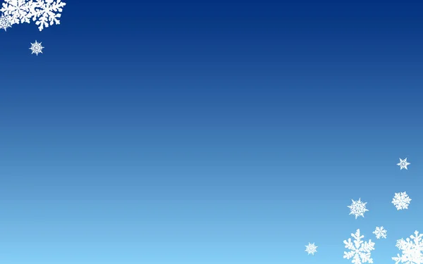 Vit snö panoramavektor blå bakgrund. — Stock vektor