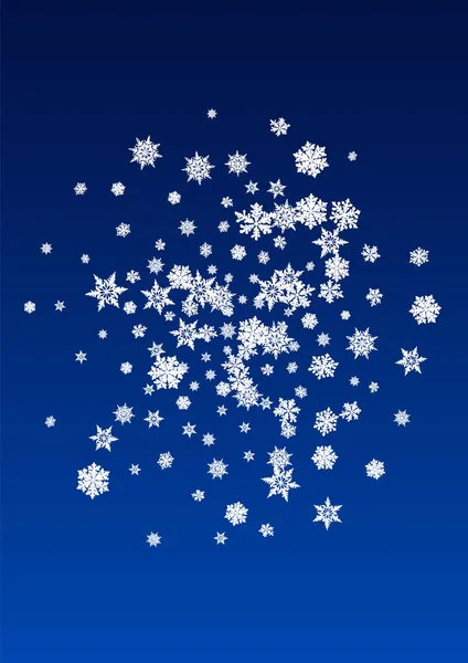 Grau Schneefall Vector Blue Hintergrund. Fantasie — Stockvektor