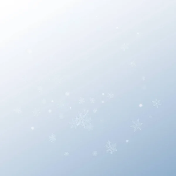 Gris Vecteur de chutes de neige fond gris. Noël — Image vectorielle
