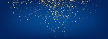 Sarı Yıldız Düşen Vektör Panoramik Mavi 