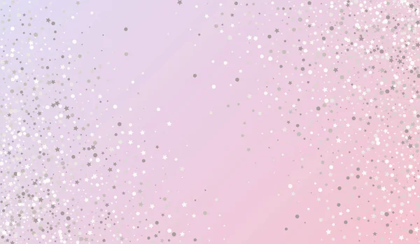 Silber Polka Falling Pink Hintergrund. Wirkung — Stockvektor