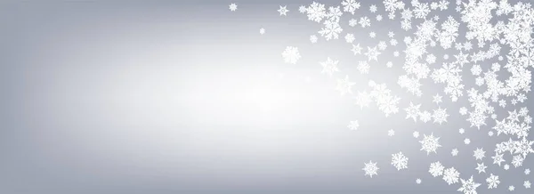 Белый снег Панорамный вектор серый фон. — стоковый вектор
