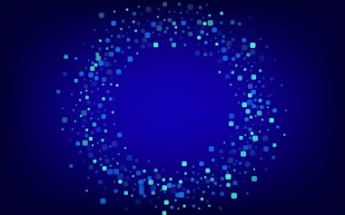 Mavi Konfeti Uçan Mavi Vektör Arkaplanı. 