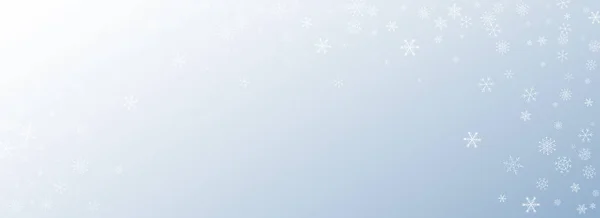 Blanc Vecteur de chutes de neige fond gris. Chute — Image vectorielle