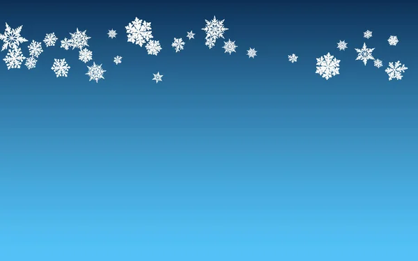 Argento Fiocco di neve Panoramic Vector Blue — Vettoriale Stock