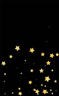 Altın Cazibe Yıldızlar Vektör Siyah Arkaplan. 