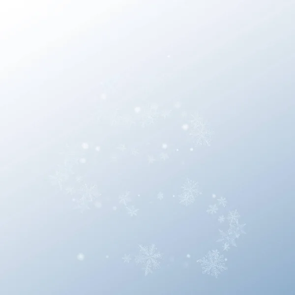 Grå snöfall vektor grå bakgrund. Julen — Stock vektor