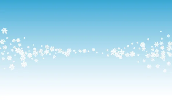 White Snow Panoramic Vector Blauer Hintergrund. — Stockvektor