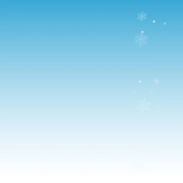 Grau Snow Vector Blue Hintergrund. Leichte Schneeflocke — Stockvektor