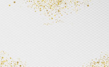 Sarı Kurdele Soyut Vektörü Şeffaf 