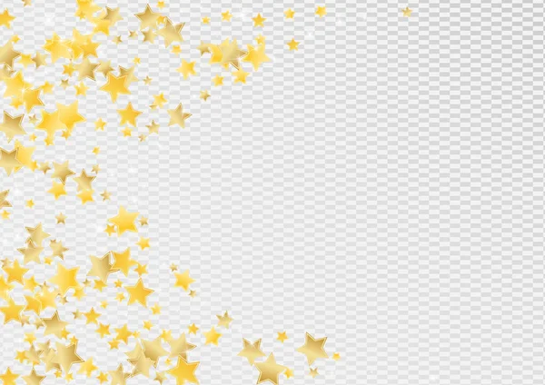 Gold Cosmos Stars Vector Transparent Background. — Stock Vector