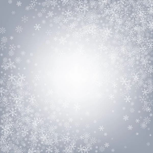 Gri Kar Tanesi Vektörü Gri Arkaplan. Yeni Kar 