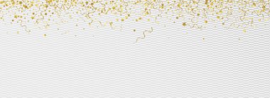 Sarı Konfeti Vektör Panoramiklerini Kutla 