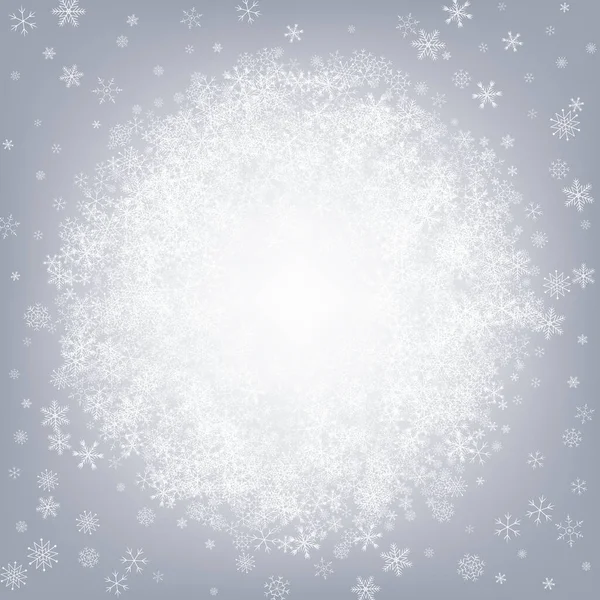 White Snow Vector grauen Hintergrund. Weihnachten — Stockvektor