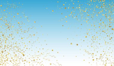 Sarı Yılan Kağıt Vektörü Mavi Arkaplan. 