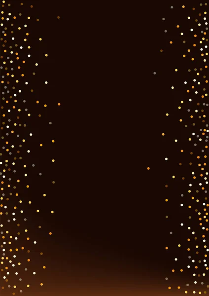 Golden Dot Noël brun fond foncé. Brillant — Image vectorielle