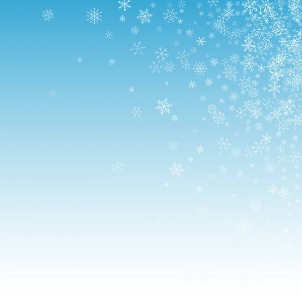 Graue Schneeflocke Vector Blue Hintergrund. Winter — Stockvektor