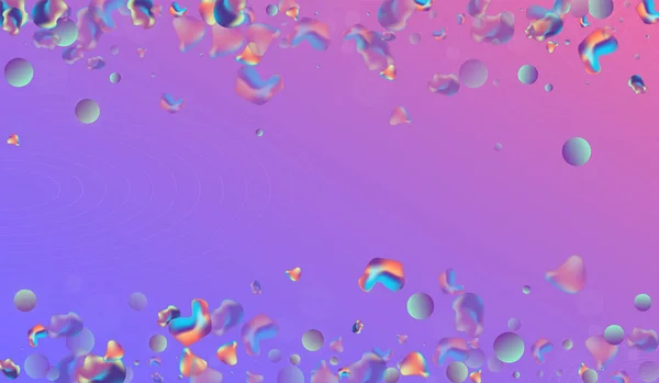 Holografía iridiscente Splash Vector Azul — Vector de stock