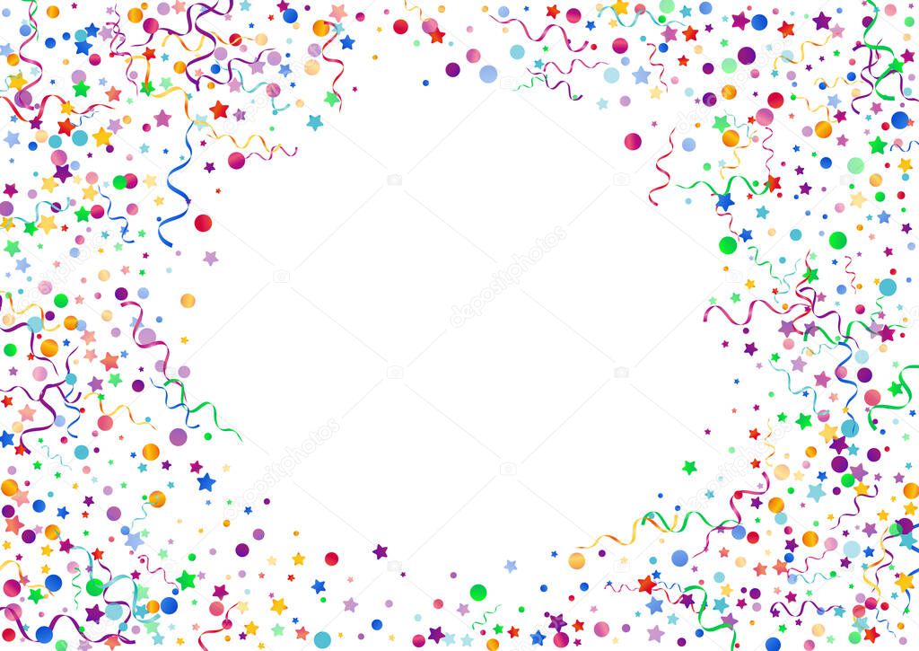 Multi colored Circles Fun Vector White 