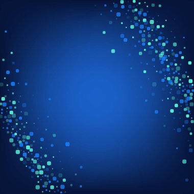 Turkuaz Rhombus Uçan Mavi Vektör Arkaplanı. 