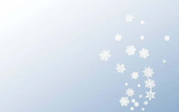 Weiß Schneefall Panoramic Vector Gray Hintergrund. — Stockvektor