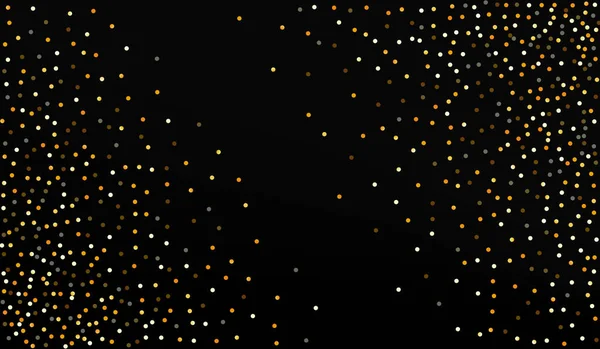 金色波尔卡魅力黑色背景。周年纪念日 — 图库矢量图片