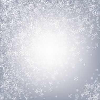 Gri Kar Vektörü Gri Arkaplan. Sihirli Kar yağışıweather condition 
