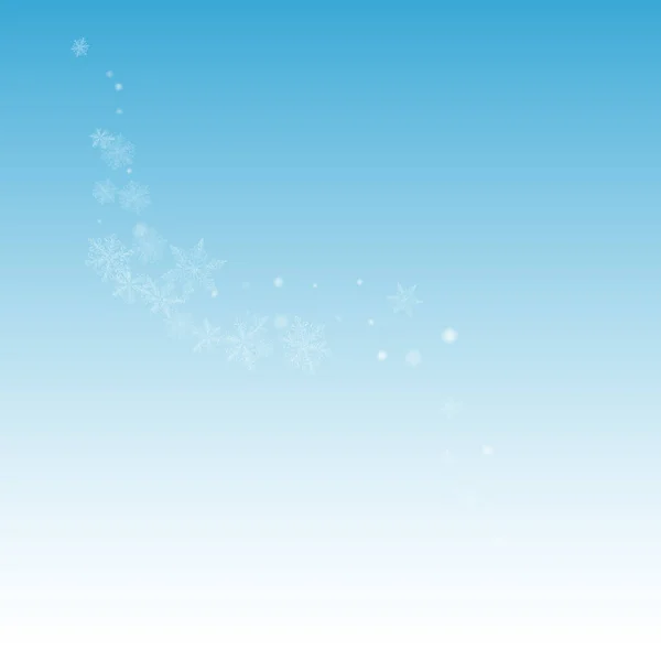 Graue Schneeflocke Vector Blue Hintergrund. Fantasie — Stockvektor