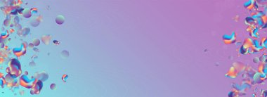 Holografik Sıvı Moda Vektörü Panoramik Mavisi 