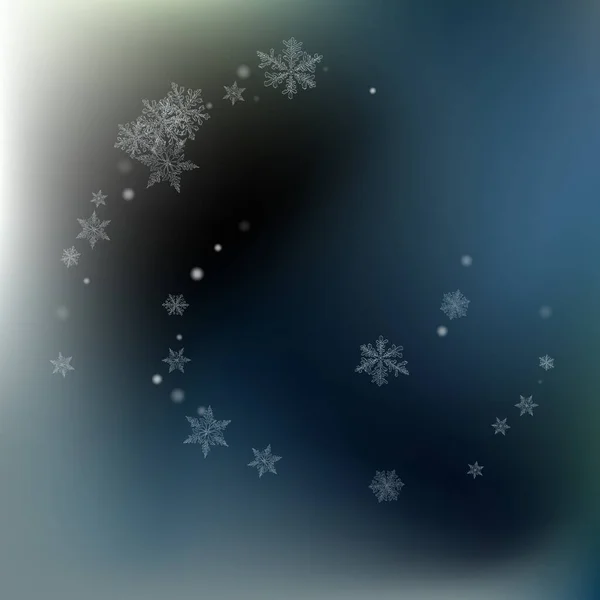 灰色降雪矢量灰色背景。魔法 — 图库矢量图片