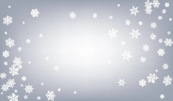 Vit snö panoramavektor grå bakgrund. — Stock vektor
