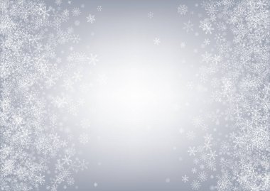 Gri Kar Yağışı Vektörü Gri Arkaplan. Sihir 