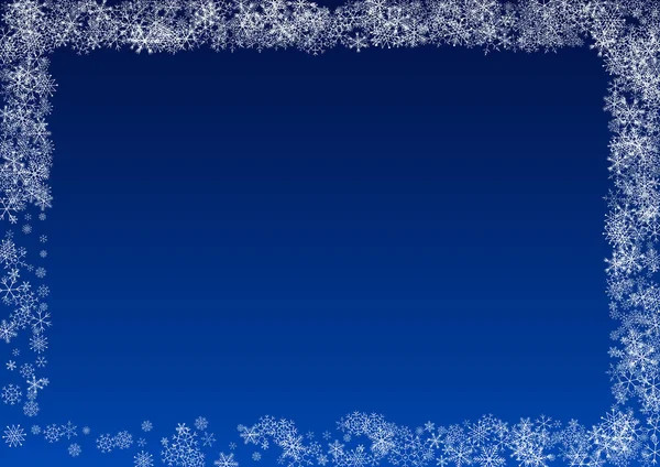 Sfondo grigio fiocco di neve vettoriale blu. Fantasia — Vettoriale Stock