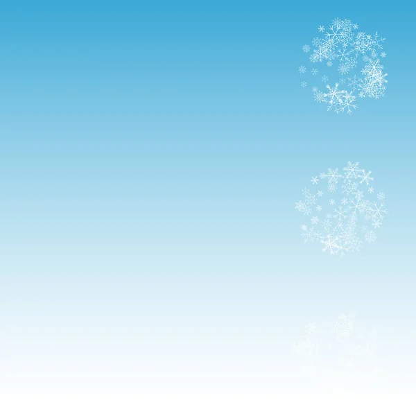 Biały płatek śniegu wektor niebieskie tło. magia — Wektor stockowy