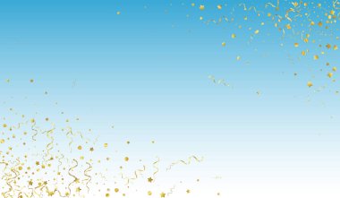 Altın Parlatıcı Kutlama Vektörü Mavi Arkaplan. 
